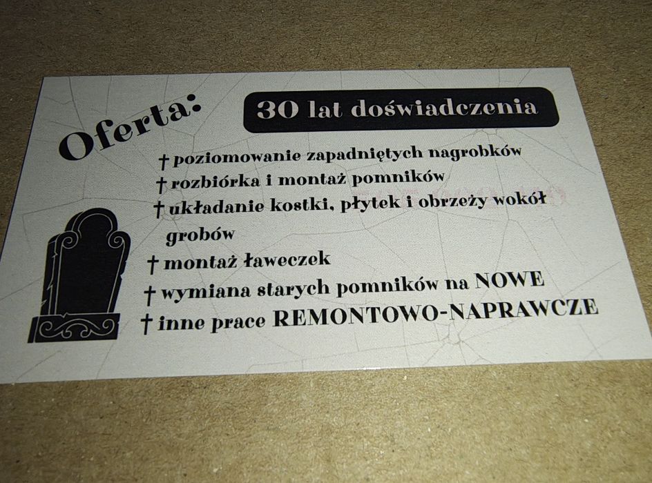 NAGROBKI-rozbiórka,montaż,poziomowanie pomników,kostka-uslugi