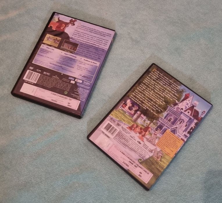 DVDs infantis Dama e Vagabundo