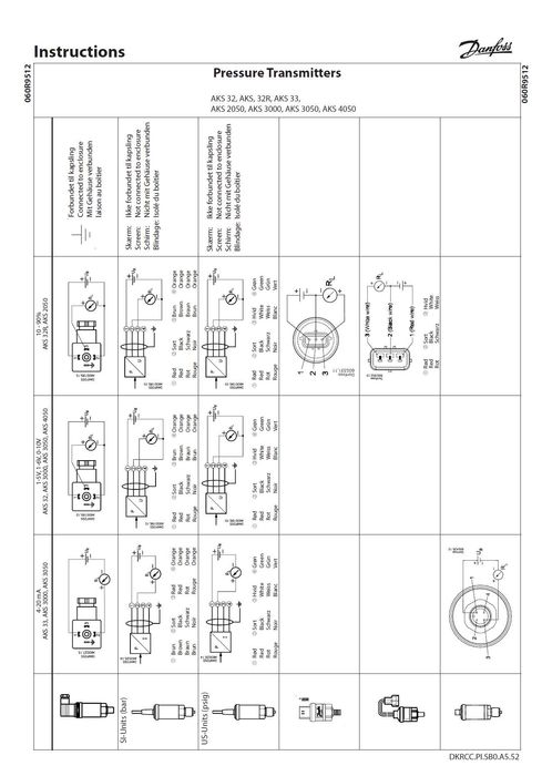 Датчик перетворювач тиску DANFOSS AKS 33 060G2110 0 - 25 Бар 4 - 20 мА