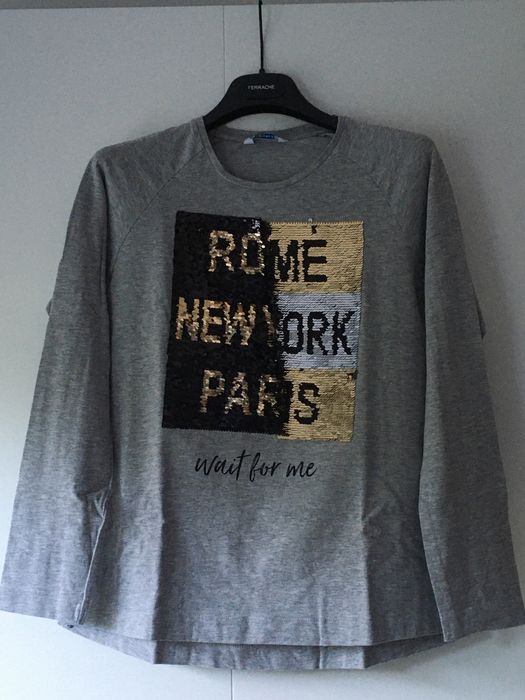 Camisola Cidades cinzenta lantejoulas