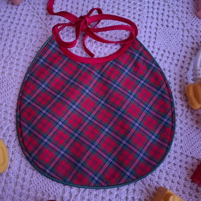 Śliniaczek dwustronny świąteczny .Handmade. Bawełna 100%