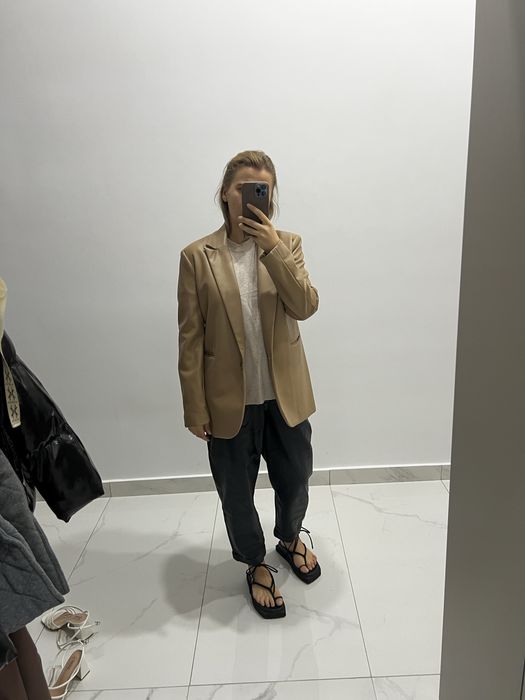 Шкіряні брюки zara