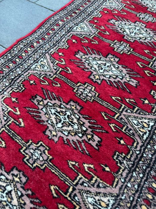 Sygnowana Pakistańska Buchara Ręcznie Tkana Wełniana Chodnik 169x50