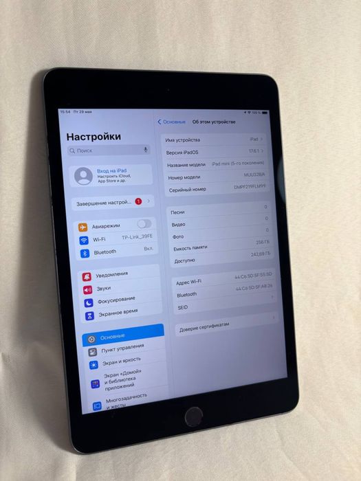 Ipad mini 5 256gb Neverlock АКБ 92%