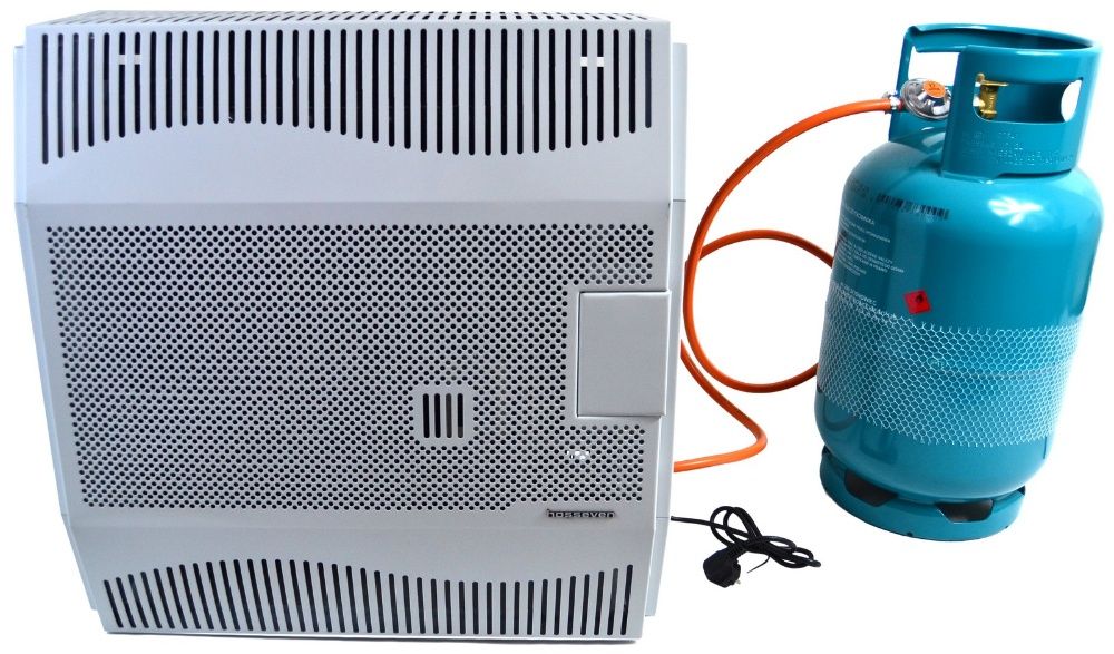 Grzejnik gazowy, ogrzewacz, piecyk, HOSSEVEN HDU-5 V wentylator