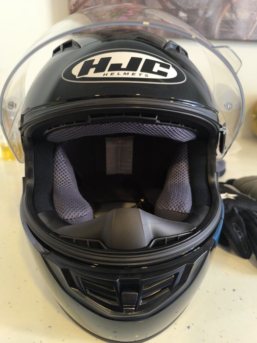 Capacete HJC junior e luvas alpinestar