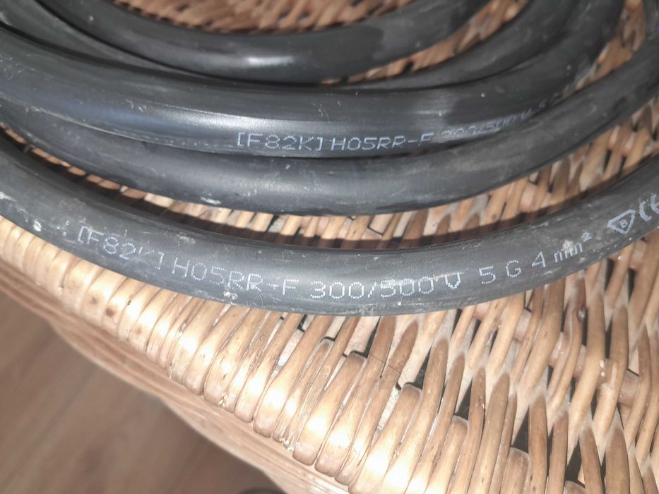 Kabel Przewód gumowy giętki linka 5 G 4 mm² 7,4 m Turek Elektrokabel