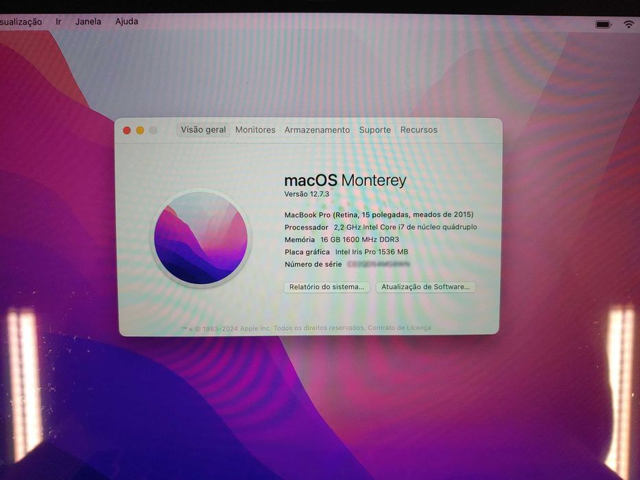  Macbook Pro 2015 15” i7 16GB Retina 256GB SSD