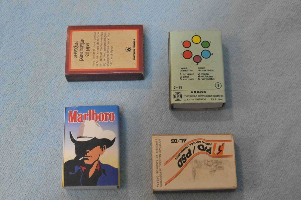 Vintage –  4 caixas de fósforos (Marlboro, PSD, etc)