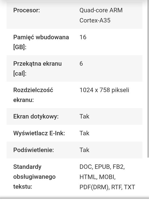 Czytnik książek Ink book Calypso plus