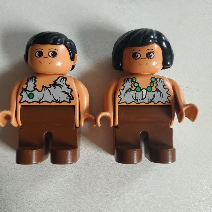 Винтажные фигурки человечки Лего Lego Duplo Первобытные люди