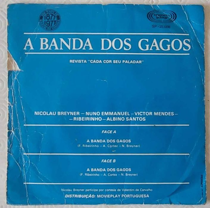 Disco A Banda dos Gagos - Gravado Ao Vivo no Teatro ABC Em Lisboa