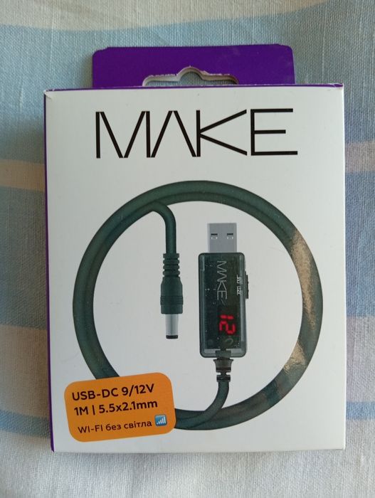 Кабель живлення Make USB to DC 9/12V