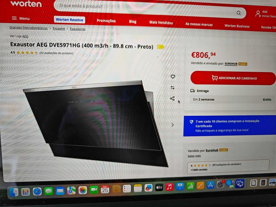 Exaustor AEG DVE5971HG 90 cm