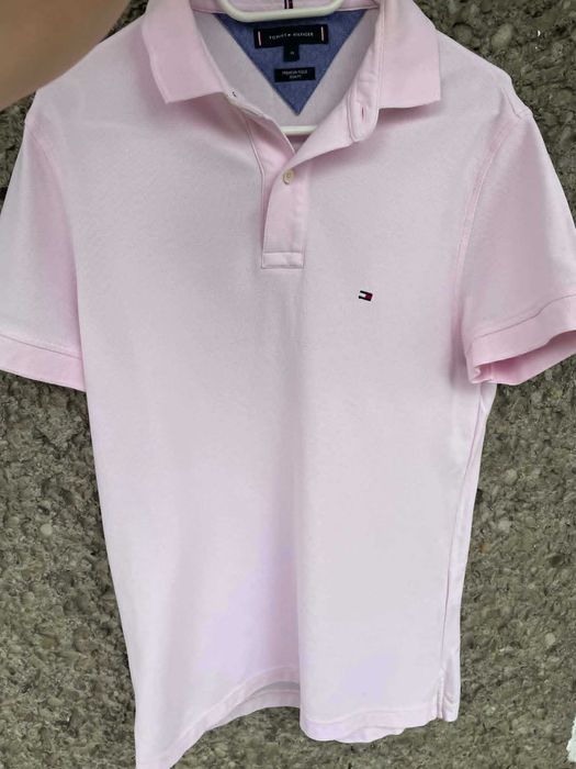 Oryginalna koszulka polo Tommy Hilfiger różowa