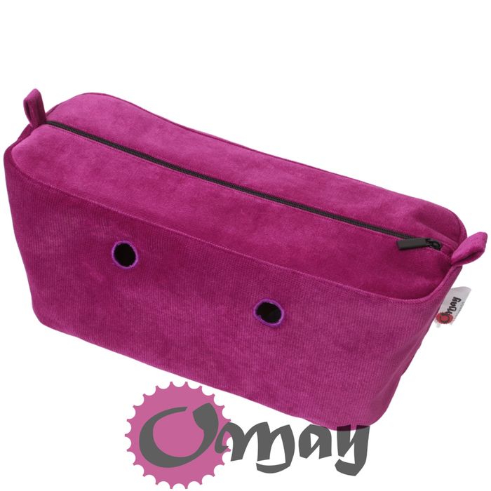 Organizer do OBAG CITY welur purpura czarny 2 kieszenie wkład OMAY