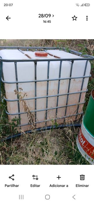 Ibc 1000l usado na horta