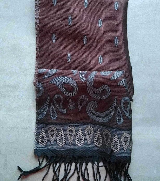 szal klasyczny jedwab/wełna