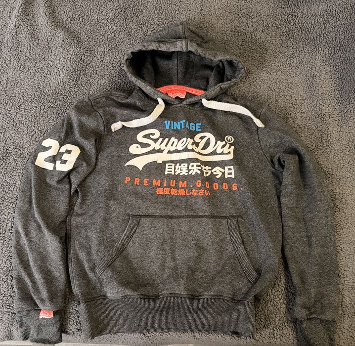 Кофта Vintage SuperDry сіра, розмір М