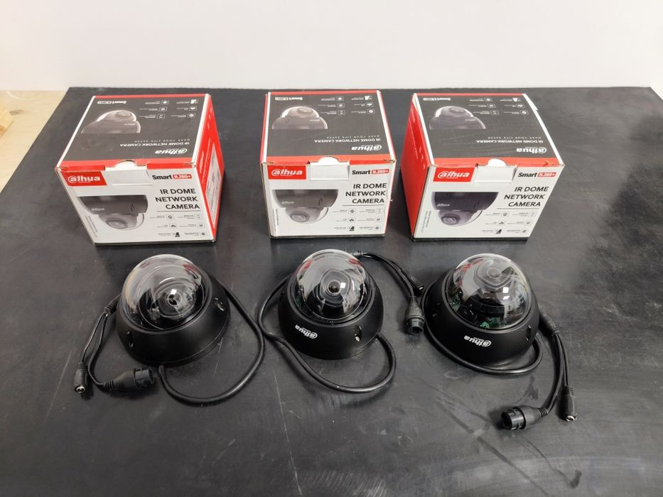 3 kamery Dahua 8Mp POE czarne HDBW2831EP