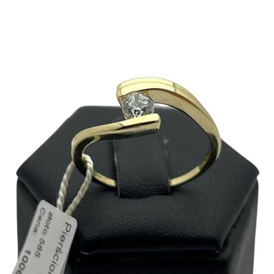 Zjawiskowy Złoty Pierścionek 2,58g 585p R19