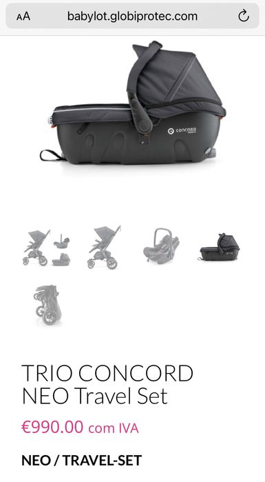 TRIO CONCORD NEO Travel Set - A preço de SALDO - Novo custa 990€