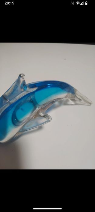 Piękny delfin Vincenzo Nason Murano szkło artystyczne