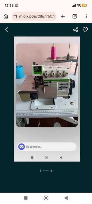 Máquina de corte e cose