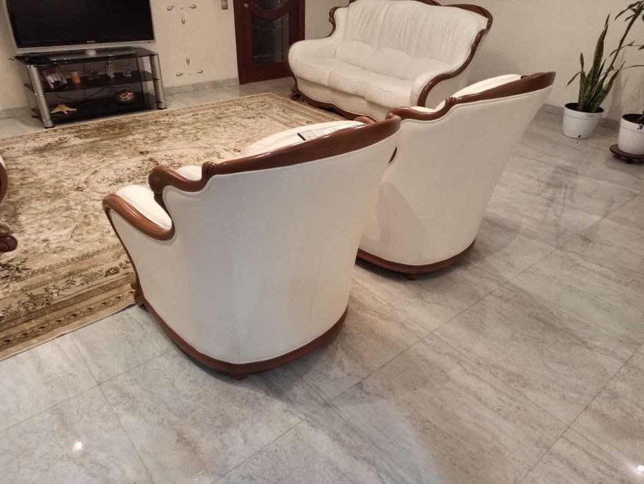 Диван(3х и 2х) и кресла 2 натуральная кожа (Италия)