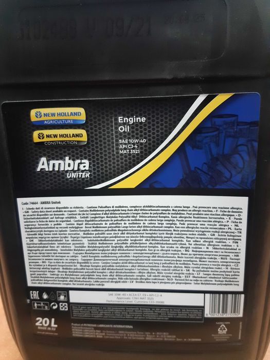 Olej Ambra Unitek 10W40 20L New Holland