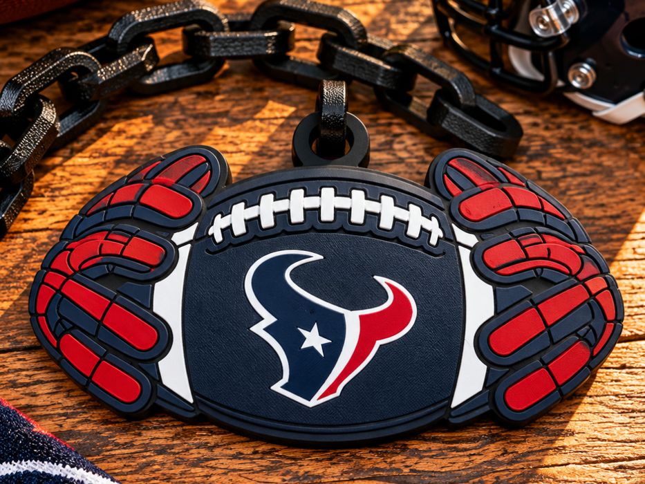 Cadeia de futebol e luvas Houston Texans