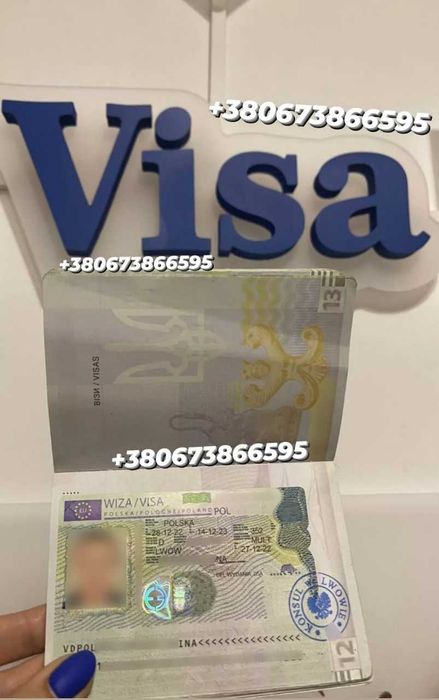 Польська віза. Віза в Канаду, Велику Британію. Вклейка канадської візи