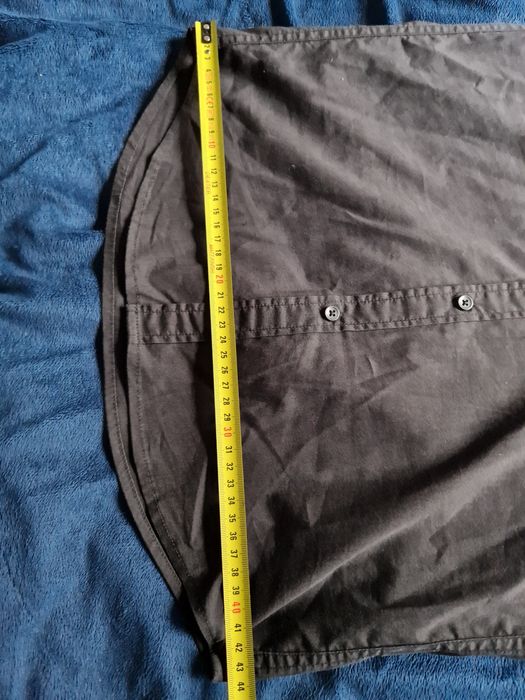 Czarna koszula slim fit bez kołnierzyka r. 39