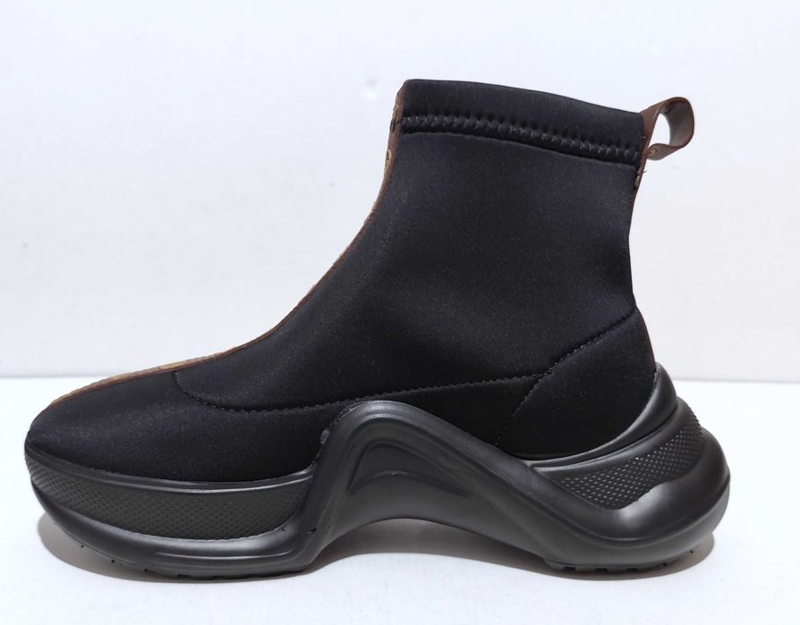 Botki Sneakersy Sportowe Czarne W Stylu LV |R. 39
