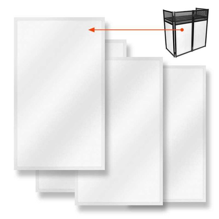 STAND4ME DJ PARAWAN XL ekran BK/WH DJ SCREEN mobilne stanowisko DJ