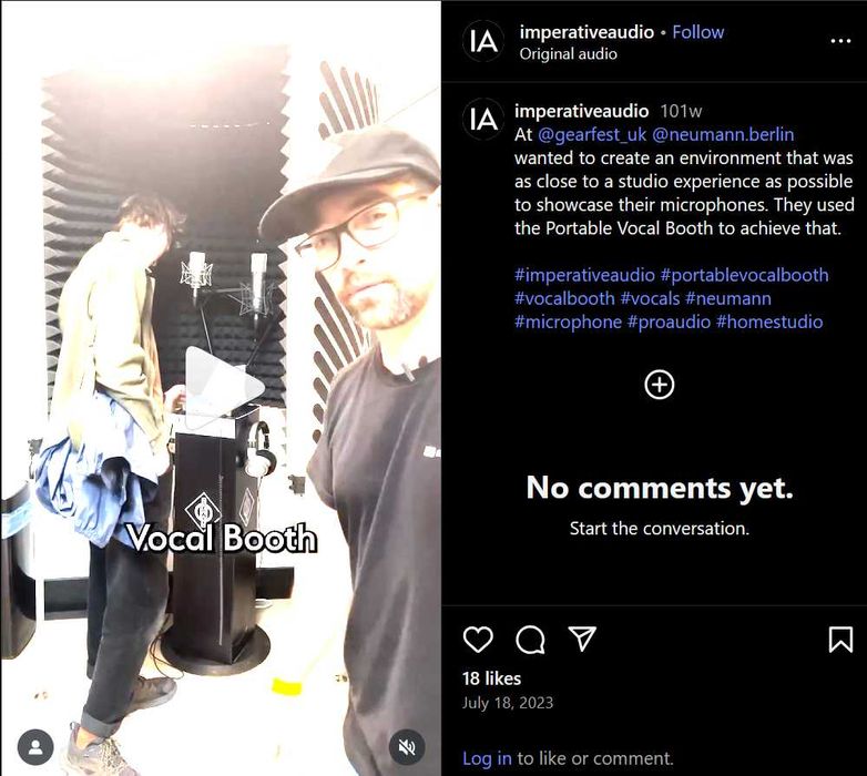 Cabine de Voz Estúdio Portátil para Podcast e música - Vocal Booth