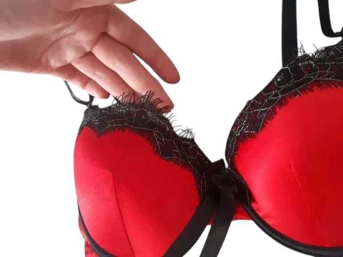 Nowy czerwony stanik biustonosz Weiyesi 70B push up bielizna damska