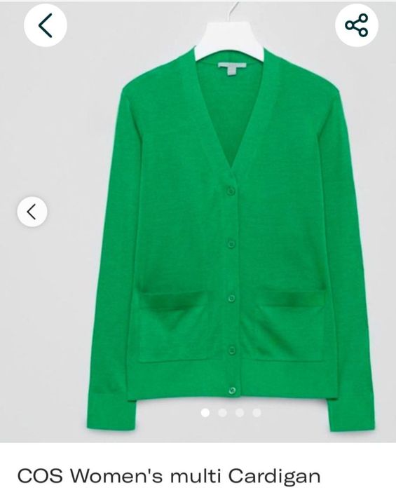 Зелений кардиган від COS із шовку