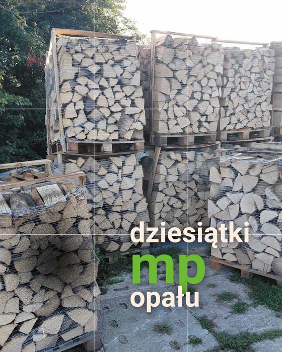Drewno opałowe kominkowe grab dąb brzoza buk układane dostawa FREE