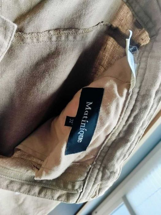 spodnie męskie 100% len firmy Mantinique w rozm. 32