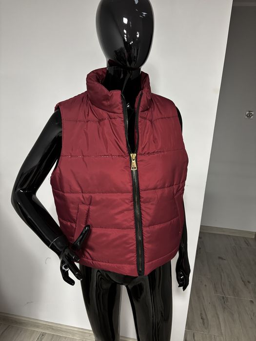 Kamizelka bezrękawnik La blanche bordowy logowany wiosna 2026