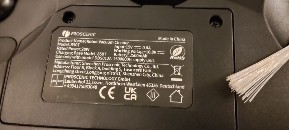 Proscenic 850T robot sprzątający mopujący 2w1 3000Pa LDS HEPA 120 m2