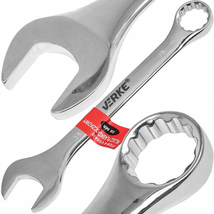 KLUCZ PŁASKI PŁASKO Oczkowy 38mm Polerowany Mocny Solidny VERKE