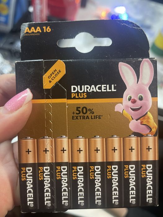 Лужні Батарейки Duracell Plus AAA Дюрасел плюс і пільчик АА