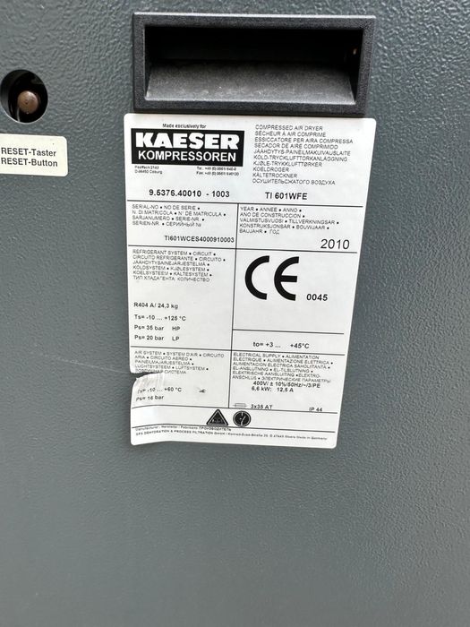 OSUSZACZ Powietrza ziębniczy  KAESER TI 601 WFE 60m3/min