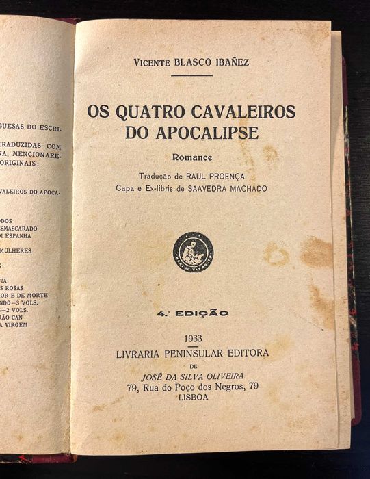 Os Quatro Cavaleiros do Apocalipse - V. Blasco Ibañez