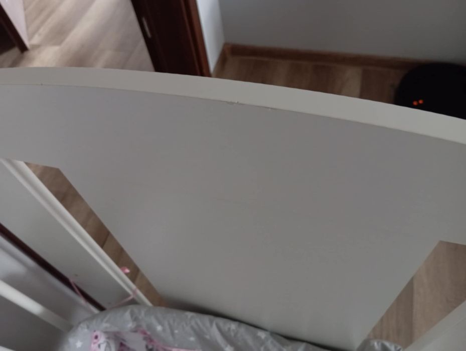 Łóżeczko dziecięce drewniane z baldachimem  120×60