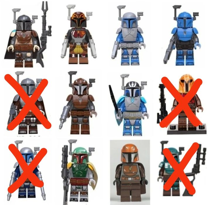 Minifiguras "Star Wars - Mandalorian" (compatível c/ Lego)