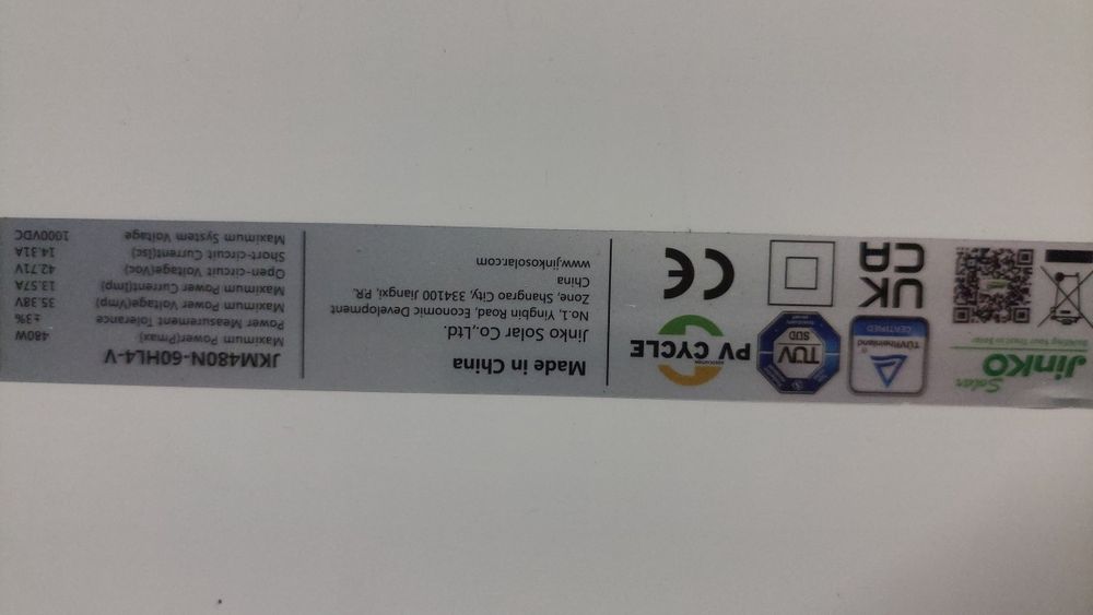 Panele JINKO  fotowoltaiczne  JKM480N-60HL4-V