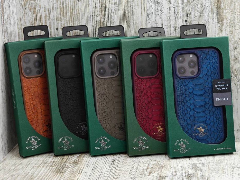 Чехол кожаный Polo Knight на іPhone 15 Pro/ 15 Pro Max Чохол